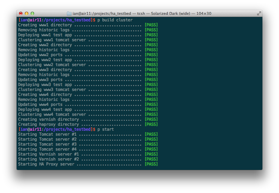 Build Environment with Clustering